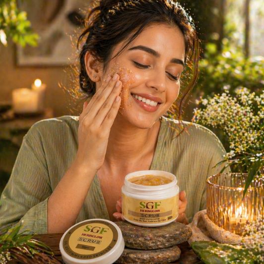 SGF Herbal Face Scrub: Unclog Pores, Fight Blackheads & Glow